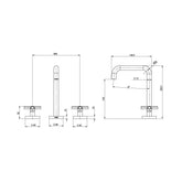 Phoenix Vivid Slimline Plus Basin Set Matte Black